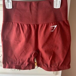 Gymshark Vital Seamless Shorts in Brick Red Marl — Good Condition